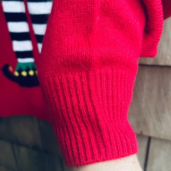 Ugly Christmas Sweater Free Elf Kisses Pullover Holiday Winter SP Christmas Noel - Picture 5 of 8